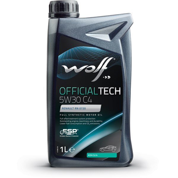 Motorolja Wolf Officialtech 5w-30 C3, C4,1l WOLF Motorolja Wolf Officialtech 5w-30 C3, C4,1l WOLF