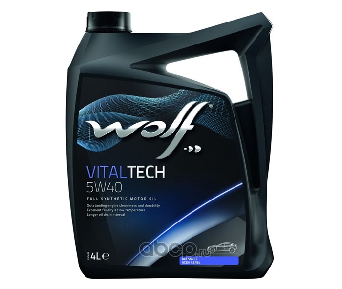 Motorolja Wolf Vitaltech 5w-40 A3/b3, A3/b4,4l WOLF