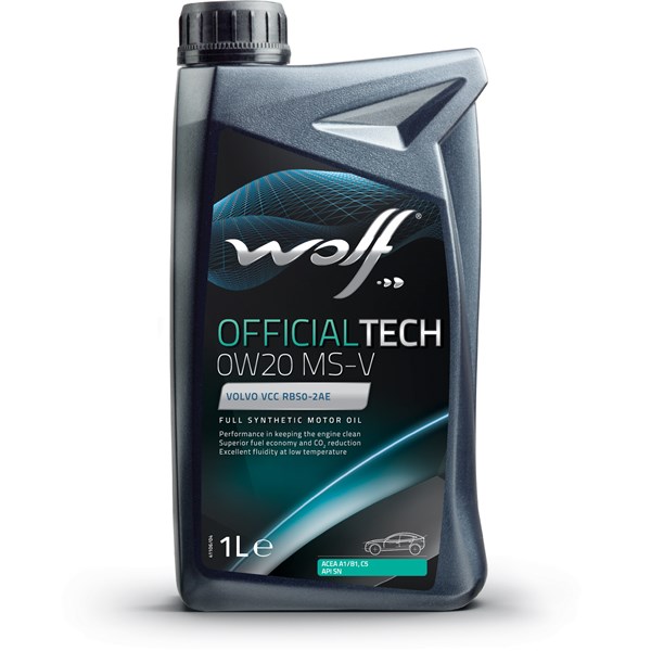 Motorolja Wolf Officialtech 0w-20 Ms-v A1/b1, C5,1l, Universal WOLF
