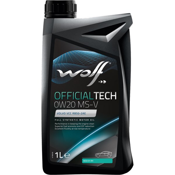 Motorolja Wolf Officialtech 0w-20 Ms-v A1/b1, C5,1l, Universal WOLF Motorolja Wolf Officialtech 0w-20 Ms-v A1/b1, C5,1l, Universal WOLF