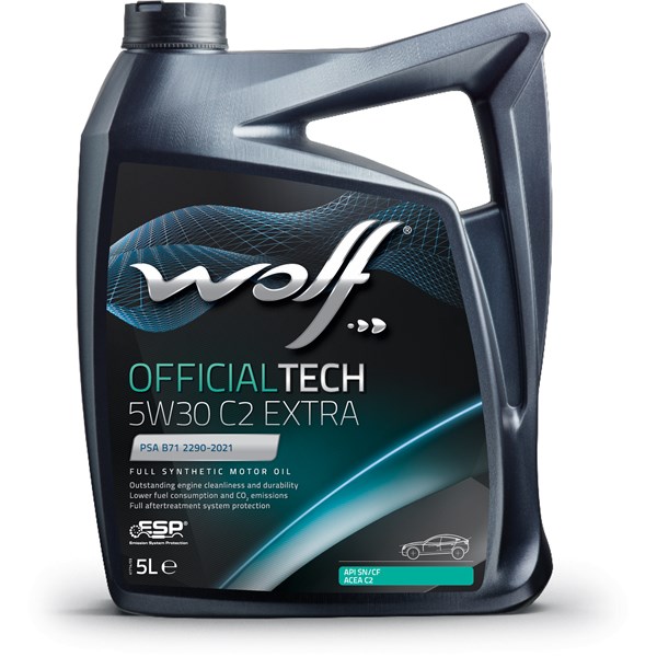 Motorolja Wolf Officialtech 5w-30 C2 Extra,5l, Universal WOLF