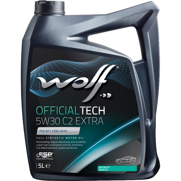 Motorolja Wolf Officialtech 5w-30 C2 Extra,5l, Universal WOLF Motorolja Wolf Officialtech 5w-30 C2 Extra,5l, Universal WOLF