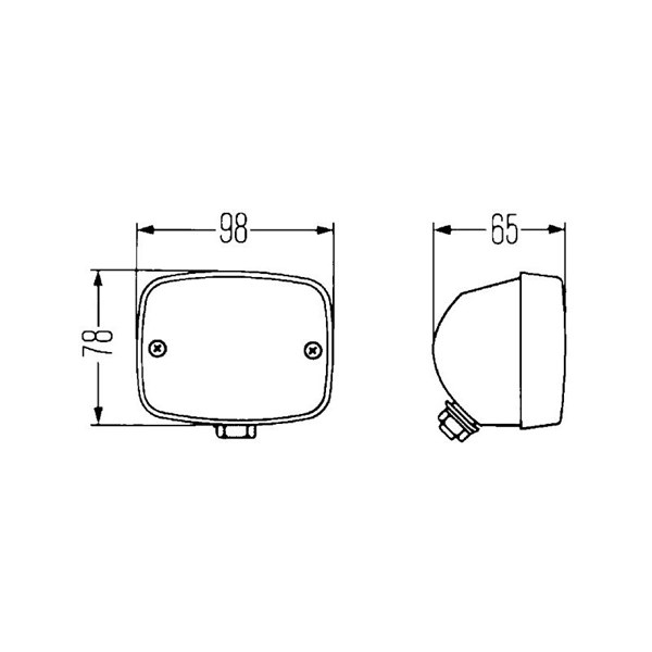 Dimbakljus 12V, Höger, Vänster Hella 2NE 003 030-167 HELLA