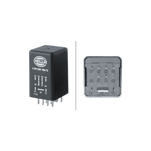 Kontrollenhet, glödstiftsystem 12V Hella 4RV 008 188-721 HELLA