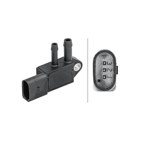 Sensor, avgastryck HELLA