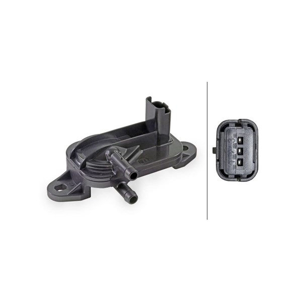 Sensor, avgastryck Hella 6PP 009 409-381 HELLA