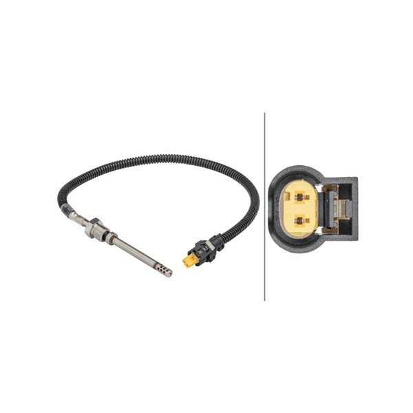Sensor, avgastemperatur, Höger Hella 6PT 358 181-741 HELLA