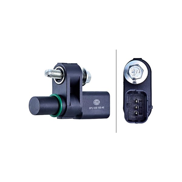 Sensor, kamaxelgivare, Insugssidan, Avgas-/utsläppssidan Hella 6P HELLA
