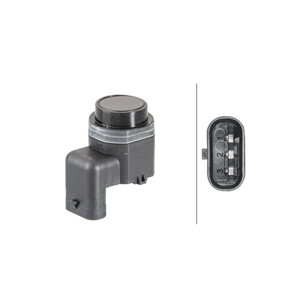 Sensor, parkeringshjälp, Bak, Fram, Inre, Ytter, Tvåsidig, Mitt t HELLA