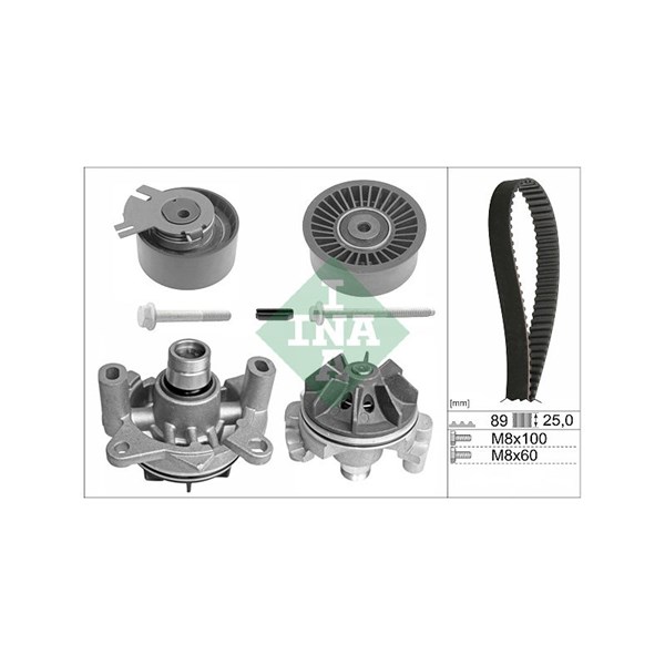 Kamremskit med vattenpump Ina 530 0198 30 INA