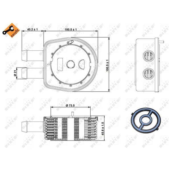 Oljekylare, motor Nrf 31236 NRF Oljekylare, motor Nrf 31236 NRF