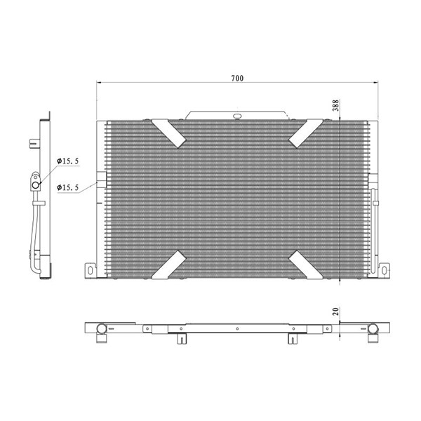 Kondensor, klimatanläggning Nrf 350489 NRF