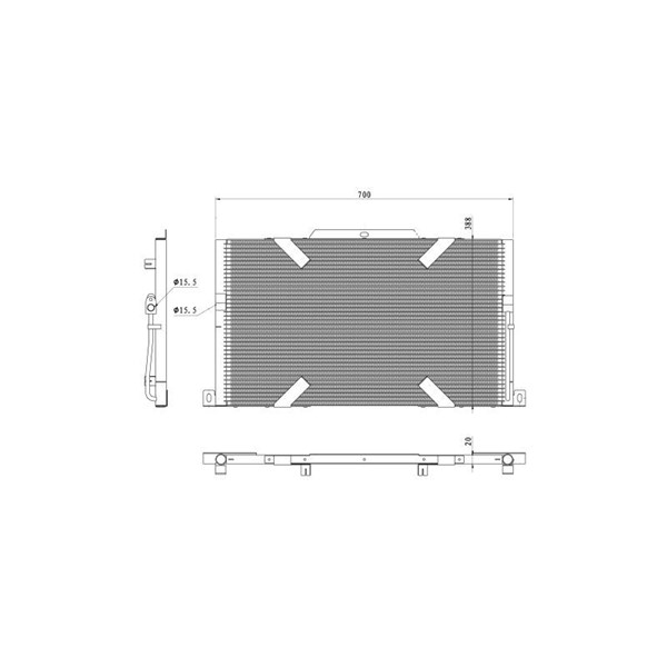 Kondensor, klimatanläggning Nrf 350489 NRF