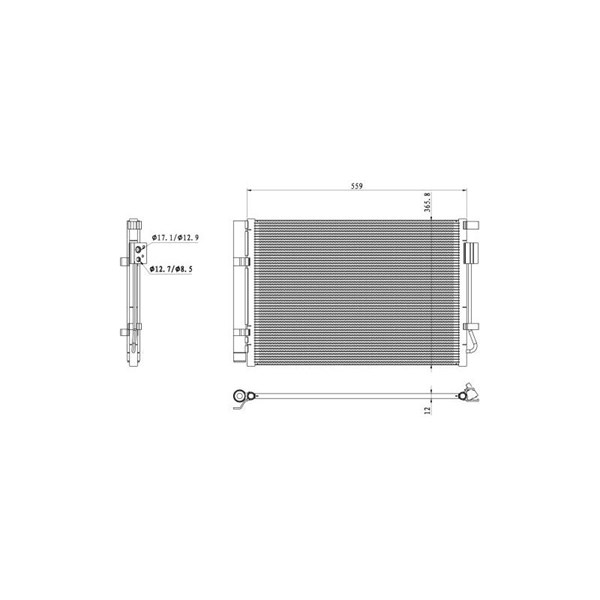 Kondensor, klimatanläggning Nrf 350496 NRF