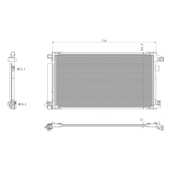 Kondensor, klimatanläggning Nrf 350500 NRF