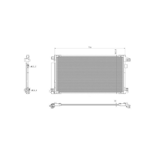 Kondensor, klimatanläggning Nrf 350500 NRF