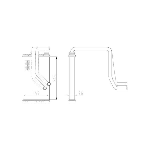 Värmeväxlare, kupévärme Nrf 54387 NRF