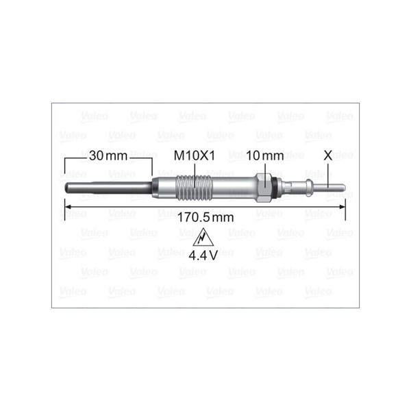 Glödstift 4,4V Valeo 345247 VALEO