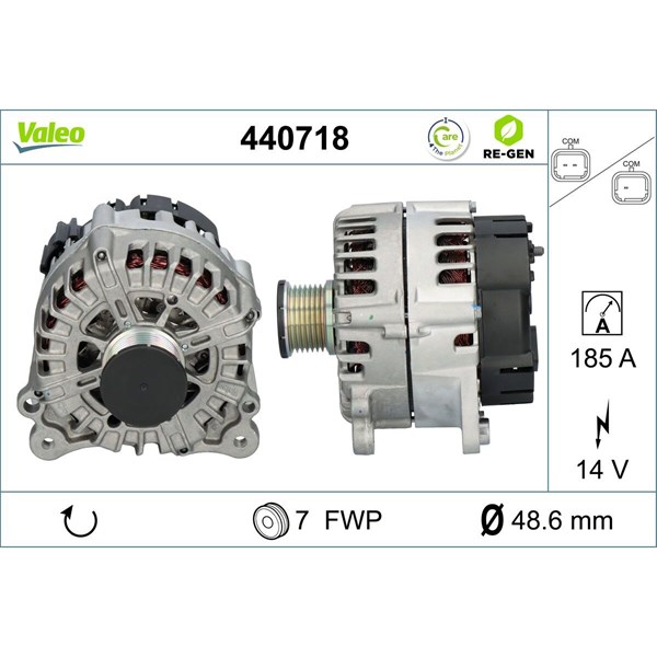 Generator 14V 185A Valeo 440718 VALEO