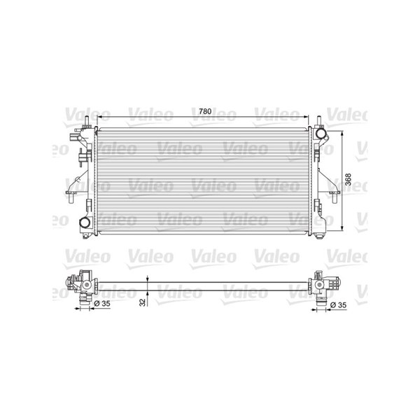 Kylare, motorkylning Valeo 701727 VALEO