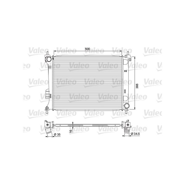 Kylare, motorkylning Valeo 701729 VALEO