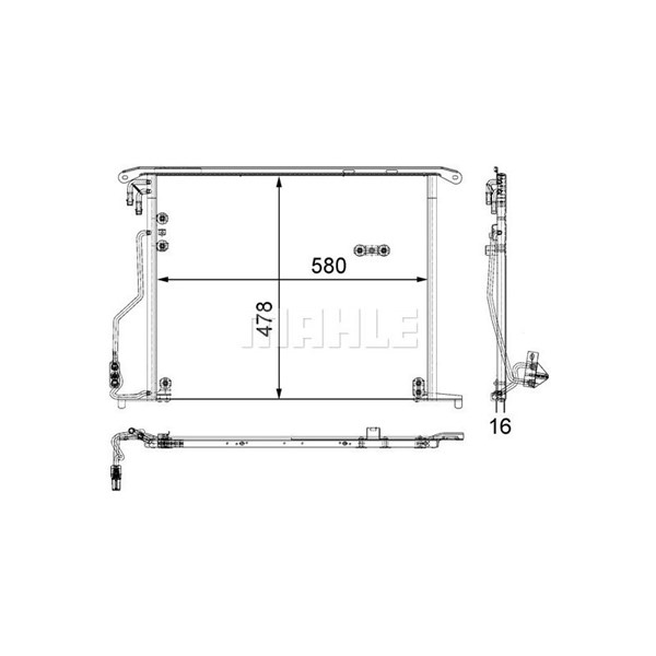 Kondensor, klimatanläggning Mahle AC 334 000S MAHLE