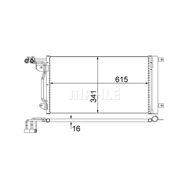 Kondensor, klimatanläggning Mahle AC 566 000S MAHLE