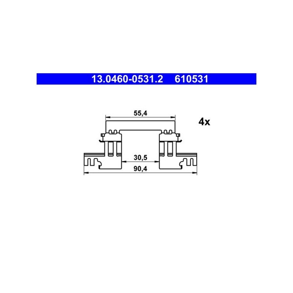 Monteringssats, Framaxel Ate 13.0460-0531.2 ATE
