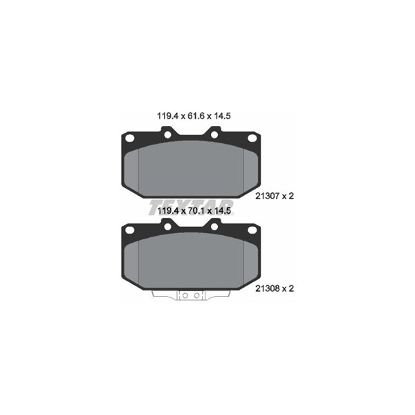 Bromsbeläggsats, Framaxel Textar 2130701 TEXTAR