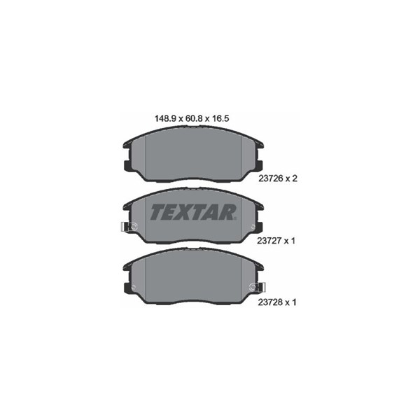 Bromsbeläggsats, Framaxel Textar 2372601 TEXTAR