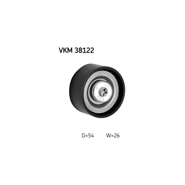 Styrrulle, drivrem, Vänster övre Skf VKM 38122 SKF