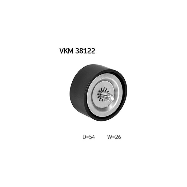 Styrrulle, drivrem, Vänster övre Skf VKM 38122 SKF Styrrulle, drivrem, Vänster övre Skf VKM 38122 SKF