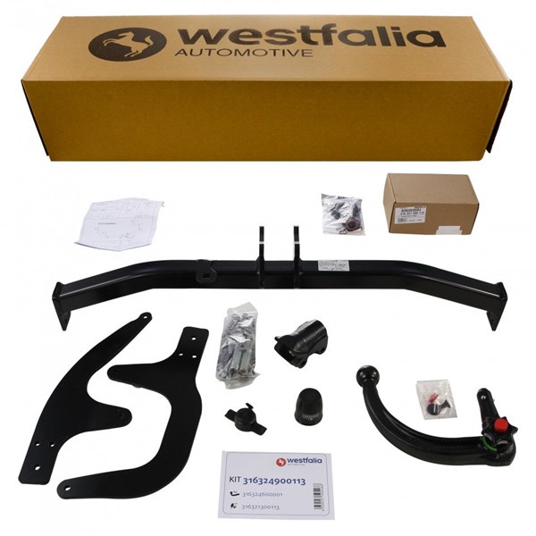 Dragkrok Avtagbar	med Elkabelsats, 13-polig Westfalia 31632490011 WESTFALIA