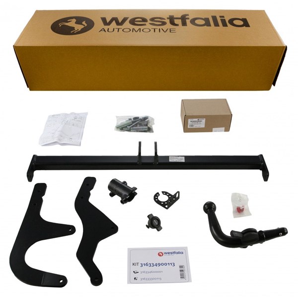 Dragkrok Avtagbar	med Elkabelsats, 13-polig Westfalia 31633490011 WESTFALIA