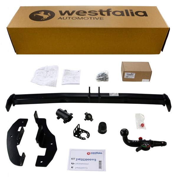 Dragkrok Avtagbar	med Elkabelsats, 13-polig Westfalia 31635390011 WESTFALIA