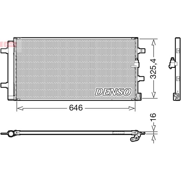 Kondensor, klimatanläggning Denso DCN02041 DENSO
