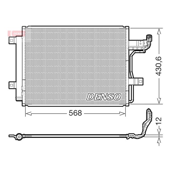 Kondensor, klimatanläggning Denso DCN44019 DENSO