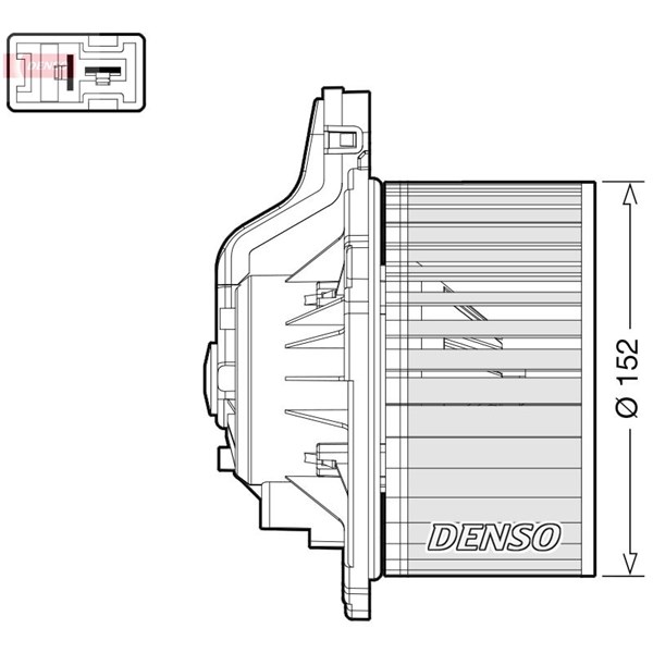 Kupéfläkt 12V Denso DEA41015 DENSO