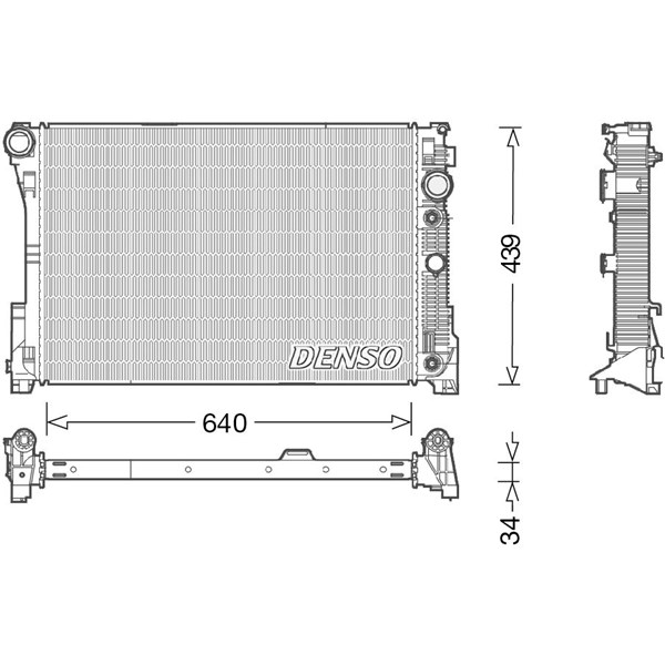 Kylare, motorkylning Denso DRM17048 DENSO