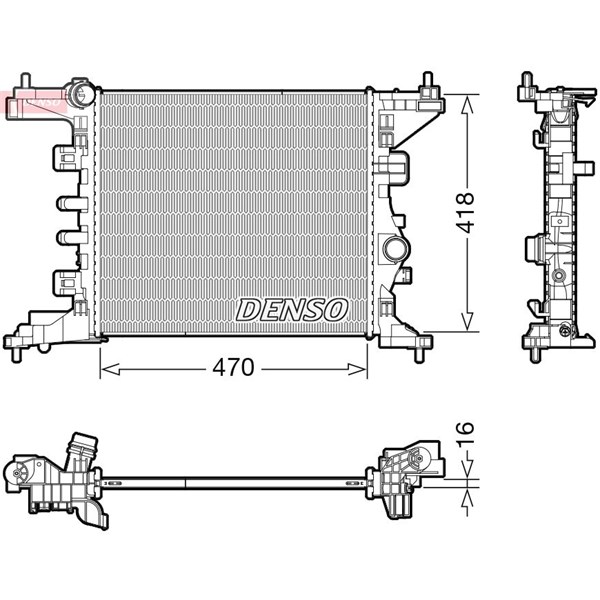 Kylare, motorkylning Denso DRM20121 DENSO