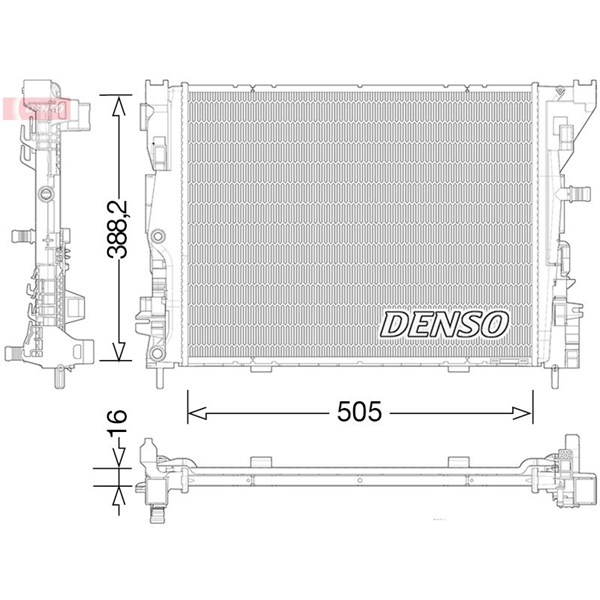 Kylare, motorkylning Denso DRM23035 DENSO