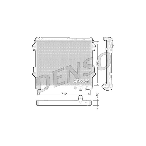 Kylare, motorkylning Denso DRM50075 DENSO