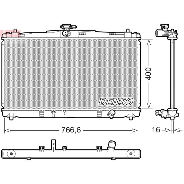 Kylare, motorkylning Denso DRM50144 DENSO