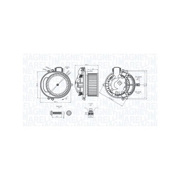 Kupéfläkt 12V Magneti marelli 069412722010 MAGNETI MARELLI