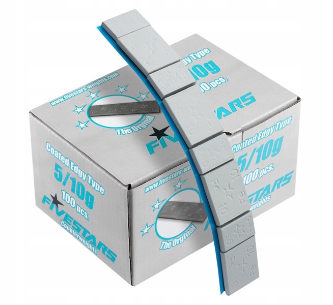 Balansvikt Klister 5g+10g aluminiumfälg Silver 6kg, Universal