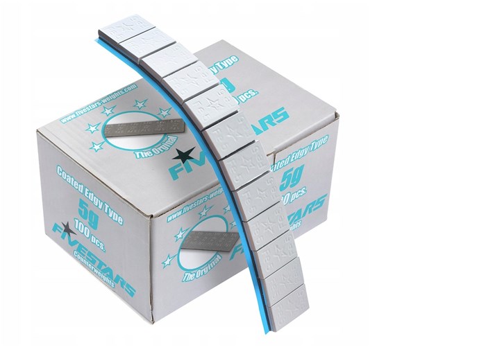 Balansvikt Klister 12x5g aluminiumfälg Silver 6kg, Universal