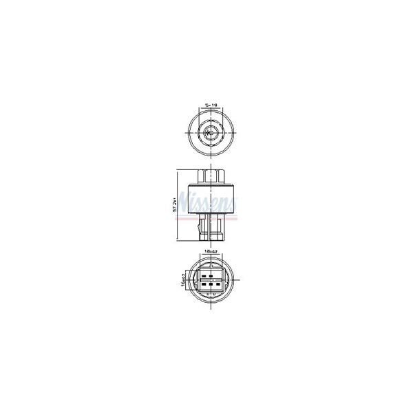 Tryckswitch, klimatanläggning 12V Nissens 301127 NISSENS