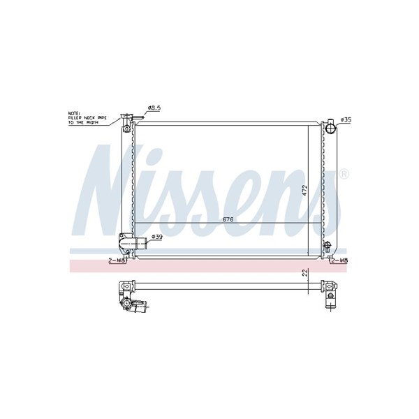Kylare, motorkylning Nissens 646913 NISSENS Kylare, motorkylning Nissens 646913 NISSENS