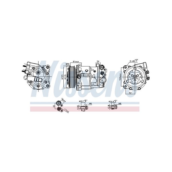 Kompressor, klimatanläggning 12V Nissens 89398 NISSENS