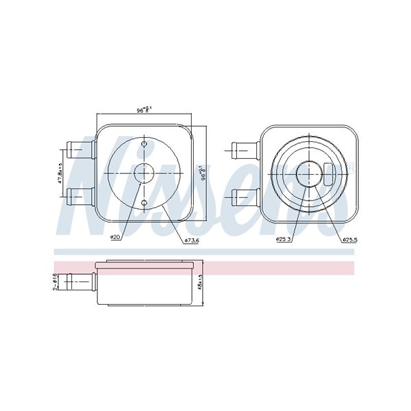 Oljekylare, automatisk transmission Nissens 91107 NISSENS